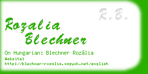 rozalia blechner business card